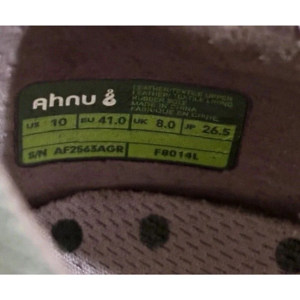 Ahnu by Teva Telegraph Women's Size 10 Mary Jane Flats Grey Pink Polka Dot Sport